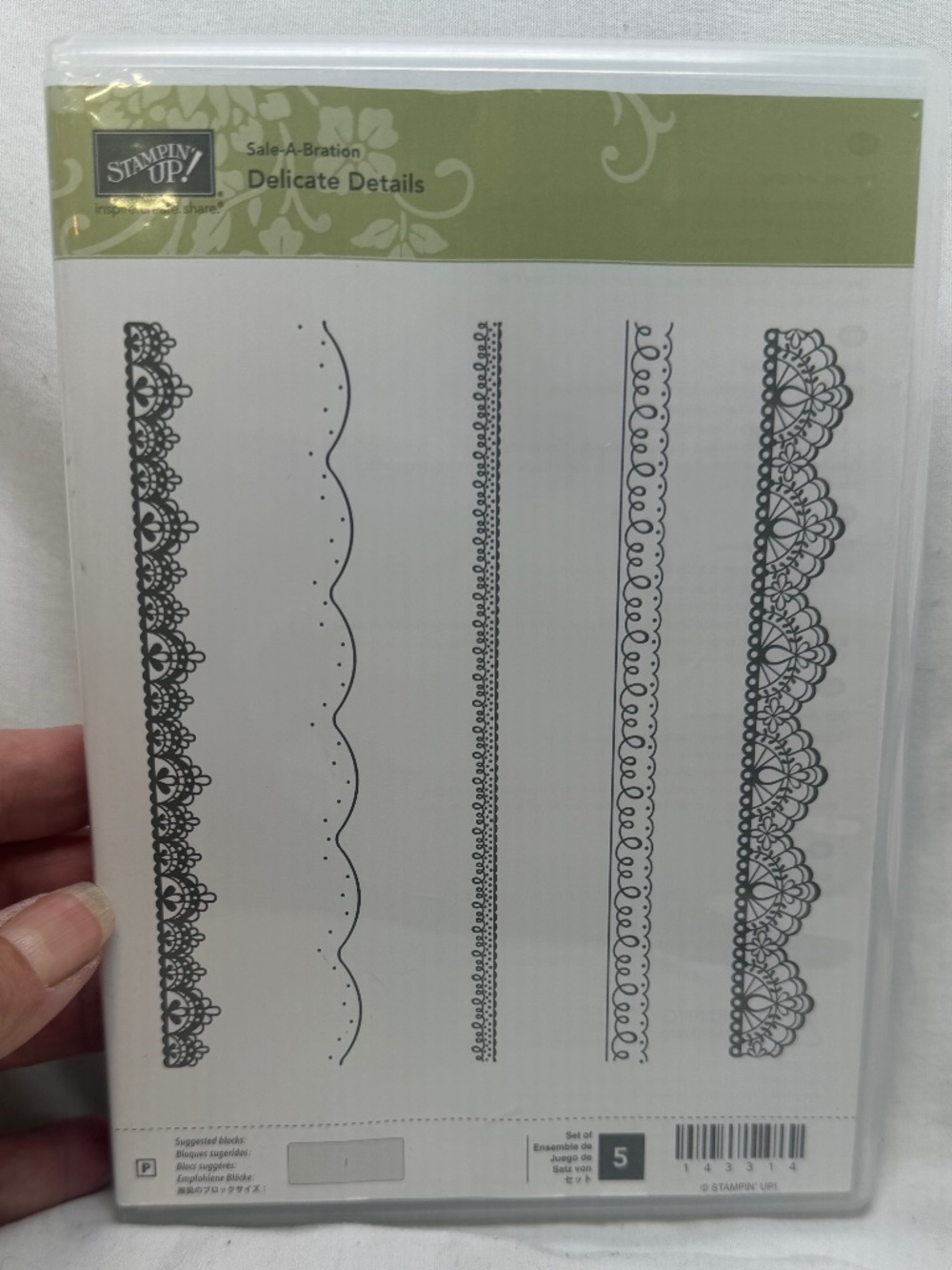 Stampin Up Delicate Details Stamp Set Borders Set of 5 Card Making Scrapbooking